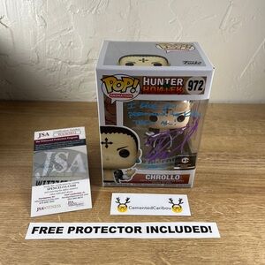 Chrollo Funko Pop #972 Chalice Hunter x Hunter COA Signed Autograph NEAR MINT